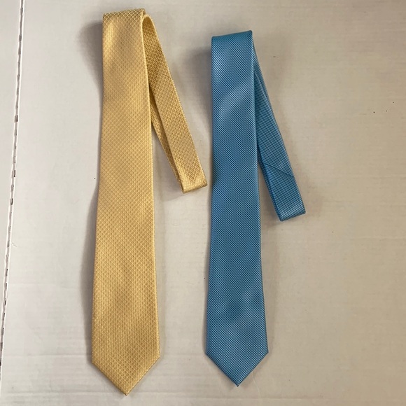 Michael Kors Other - Like New MICHAEL KORS TIE Bundle Yellow 100% Silk & Blue 100% Polyester